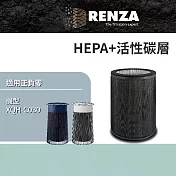 RENZA濾網 適用 ±0正負零 XQH-C030 空氣清淨機濾網 可替代C030 高效HEPA+活性碳濾網