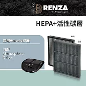 RENZA濾網 適用 AMWAY 安麗 車用空氣清淨機 Atmosphere Drive 高效HEPA活性碳除臭濾網