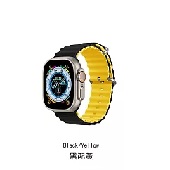 HOTGO Apple Watch 海洋錶帶 黑配黃
