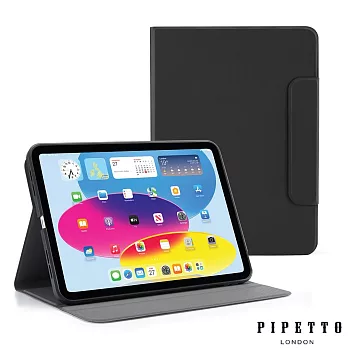 PIPETTO iPad 第10代 (10.9吋) Rotating Folio 可旋轉側翻皮套-黑色