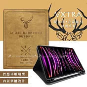 二代筆槽版 VXTRA 2022 iPad Pro 12.9吋 第6代 北歐鹿紋平板皮套 保護套 (醇奶茶棕)