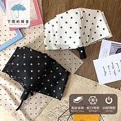 【下雨的聲音】日系可愛水玉點點自動折疊傘(二色) 黑底粉點