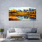 【御畫房】湖畔秋色 國家一級畫師手繪油畫60×120cm VF-131 (客製商品)