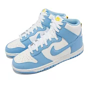 Nike 休閒鞋 Dunk HI Retro 男鞋 白 天藍 Blue Chill 高筒 DD1399-401