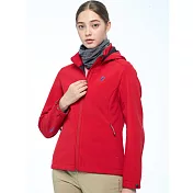 【荒野wildland】女N66防風防潑三層貼保暖外套胭脂紅 M 胭脂紅