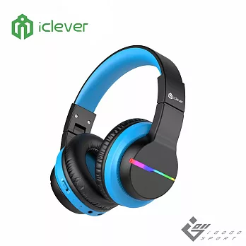 iClever BTH12 炫光無線兒童耳機  黑色