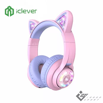 iClever BTH13 炫光無線兒童耳機  紫色