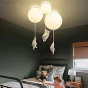 【H&R 安室家】大中小三顆氣球熊熊造型燈/ 吊燈/吸頂燈(ZA0249)