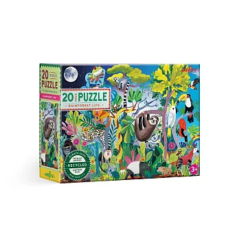 eeBoo 拼圖 - 雨林生命 Rainforest Life 20 Piece Puzzle (20片)