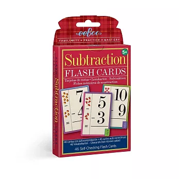 eeBoo 閃卡 — Subtraction Flash Cards ( 學習字卡-減法 )