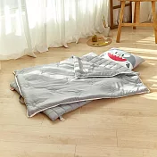 [韓國Hello HiZoo] 手工製莫代爾防蟎抗菌便攜式兒童睡袋(枕頭+睡墊+被子)-天王鯊
