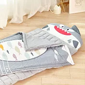 [韓國Hello HiZoo] 手工製莫代爾防蟎抗菌動物兒童睡袋(枕頭+睡墊+被子+收納袋)-天王鯊