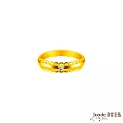 J’code真愛密碼金飾 秀氣蕾絲黃金戒指