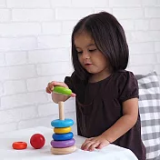 泰國Plantoys 原木感統玩具-彩虹疊疊樂