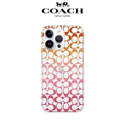 【COACH】iPhone 14系列 精品手機殼 粉紅經典大C  iPhone 14