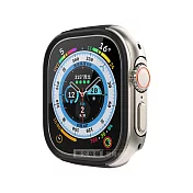 軍盾防撞 抗衝擊 Apple Watch Ultra 2/Ultra (49mm) 鋁合金雙料邊框保護殼 (星光銀)