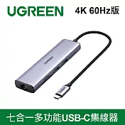 綠聯  七合一多功能USB-C集線器 4K 60Hz版