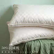 【麗塔寢飾】50/50優質天然羽絨枕(1.3KG)