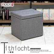 JP Kagu 台灣製日式貓抓皮沙發收納椅凳45cm 大里黑