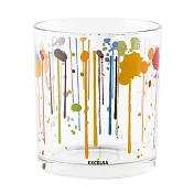 《EXCELSA》Dripping玻璃杯3入(彩漆250ml) | 水杯 茶杯 咖啡杯
