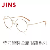 JINS 時尚趨勢金屬眼鏡系列(LMF-22A-135) 金色