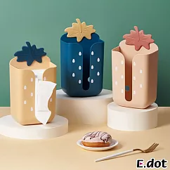 【E.dot】壁掛式草莓造型衛生紙收納盒 粉色
