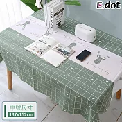 【E.dot】PEVA北歐麋鹿餐桌布-中號