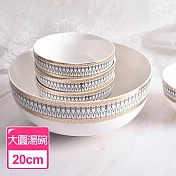 【Homely Zakka】歐式復古描金陶瓷餐盤碗餐具_大圓湯碗20cm