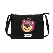 【OUTDOOR】迪士尼Disney-熊抱哥帆布側背包-黑色 ODDY22L06BK