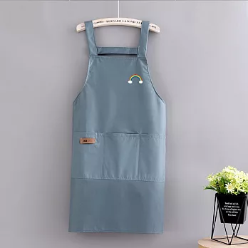[Conalife] 簡約風防水背帶工作圍裙(1入)  - 藍色