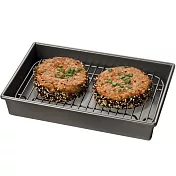 《KitchenCraft》Chicago附架+不沾烤盤(24.5cm) | 料理烤盤 濾油架瀝油烤盤