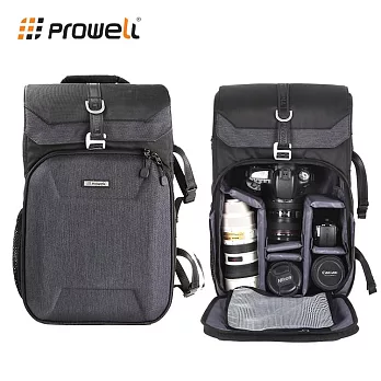 【Prowell】兩機多鏡EVA硬殼相機後背包 相機保護包 專業攝影背包 WIN-22334 贈送防雨罩 星空灰