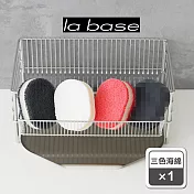 【la base有元葉子】日本製三層清潔海綿(日本主婦最常回購) 三色各一組