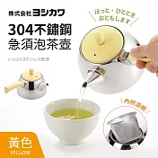 【福利品】日本製304不鏽鋼急須泡茶壺 黃