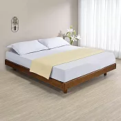 《Homelike》雪夢漂浮床底-雙人5尺(胡桃色) 實木床 雙人床 5尺床