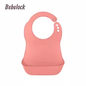 BeBeLock 口袋型防水圍兜(蜜桃粉)
