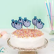 《Rex LONDON》造型生日蠟燭6入(樹懶) | 慶生小物 派對裝飾 造型蠟燭 蛋糕裝飾燭