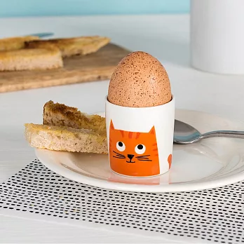 《Rex LONDON》骨瓷蛋杯(橘貓) | 雞蛋杯 蛋托 早午餐 餐具