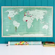《Rex LONDON》收納筒+世界地圖海報刮畫 | 牆壁裝飾 牆面佈置