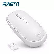 RASTO RM15 超靜音美型無線滑鼠 白色