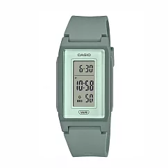 CASIO 卡西歐 LF─10WH 時尚簡約運動輕盈細長環保數字電子錶 粉綠─3D