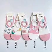 【Wonderland】小清新日系棉質隱形襪/女襪(5色) FREE 美好一天