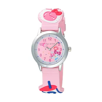 Hello Kitty 凱蒂貓 45TH 限定造型腕錶-粉紅