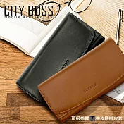 City Boss 城市街頭頂級植鞣牛皮腰掛皮套-6吋以下 Galaxy Note20 / Note20 Ultra 黑色