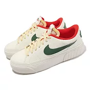 Nike 休閒鞋 Wmns Court Legacy Lift 男女鞋 白 綠 厚底 經典款 FD0355-133