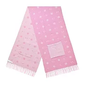 COACH星星印花長版羊毛圍巾(多色選)- 粉紅