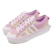 Adidas 休閒鞋 Nizza Platform W 女鞋 白 粉紫 厚底 增高 愛迪達 運動鞋 GY9476