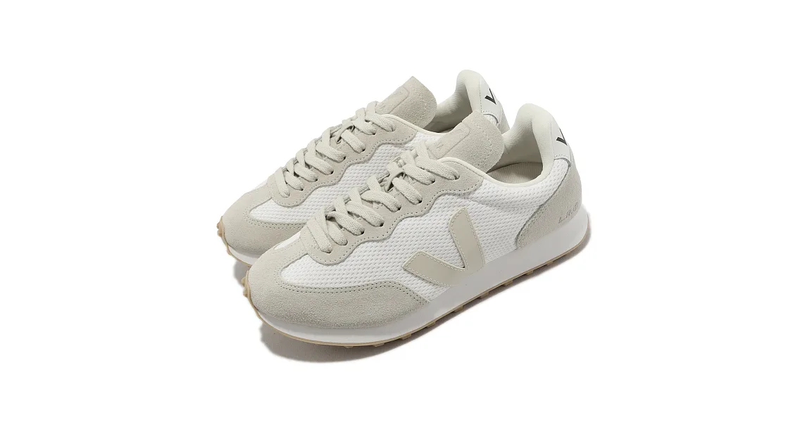 博客來-Veja 休閒鞋 Rio Branco Alveomesh 女鞋 白 灰 麂皮 網布 經典 RB0102382A