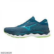 美津濃 MIZUNO WAVE SKY 5 男 跑步鞋 藍綠-J1GC210226 JP28 藍色