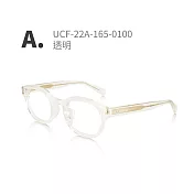 JINS 新經典Classic系列眼鏡(UCF-22A-165)-多款任選 A.透明